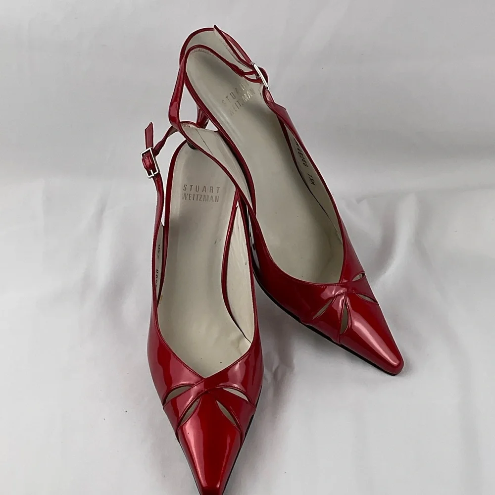 Stuart Weitzman Red Patent‎ Leather Heels